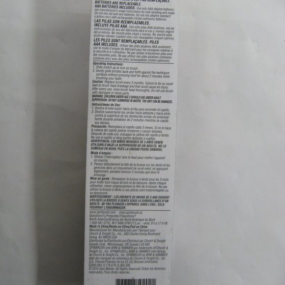 Kid's Paw Patrol Spinbrush Arm & Hammer Tooth Brush Battery Operated - Picture 2 of 12